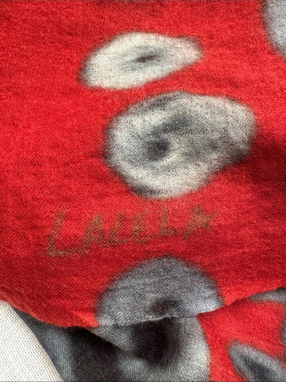 Rhino Klimnt LALELA Wool Cashmere Silk Unique Art Shawl Signed Scarf 38”x68”NWOT
